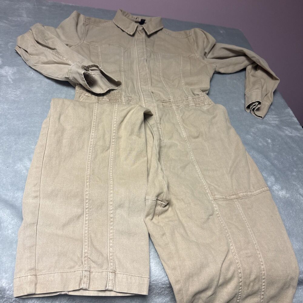 Universal Threads Khaki One Piece Coverall Overall Jumpsuit Women’s Size 10